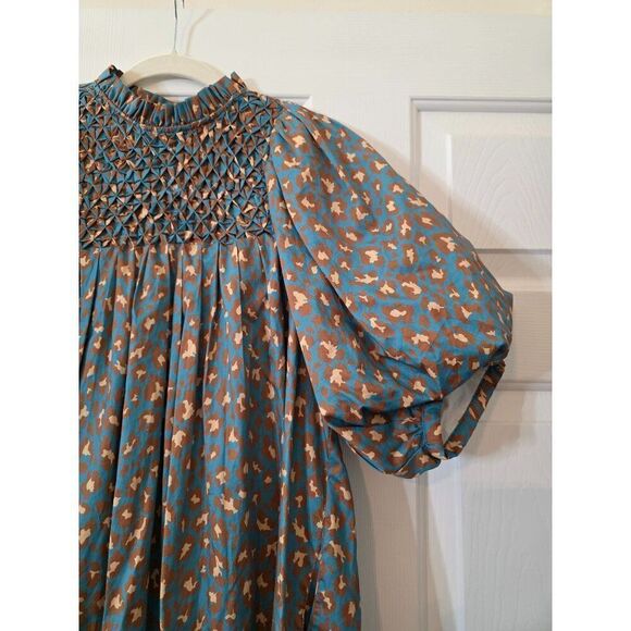 Tyler Boe Pippa Cotton Cheetah Print Dress, Multi $246 Sz XS - Picture 7 of 12